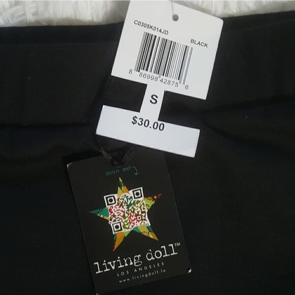 LIVING DOLL L.A. Mini Skirt Black NEW Women’s Size Small Short - Picture 3 of 5